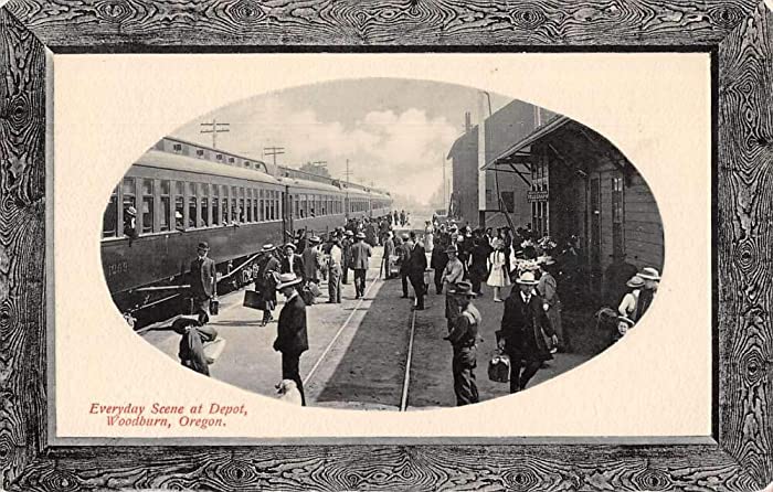 Woodburn Oregon Train Station Vintage Postcard AA18712