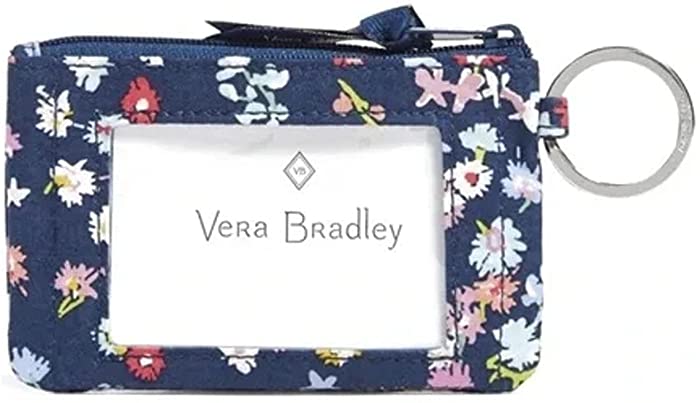 Vera Bradley Floral Print Zip ID Case, Scattered Wildflowers