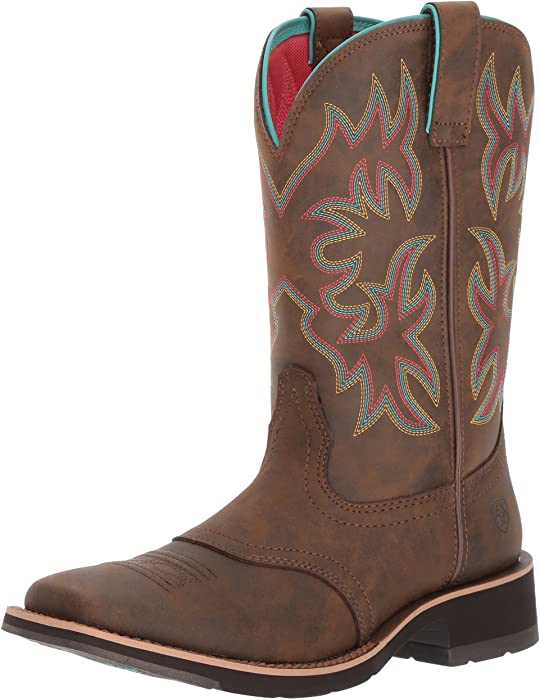 Ariat Delilah Western Boots - Women’s Leather Square Toe Cowgirl Boot