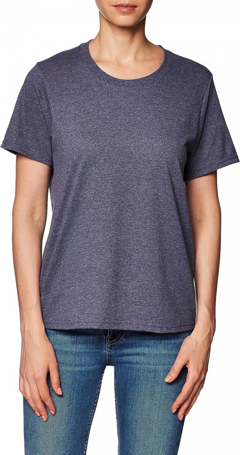 Hanes Women's Originals Tri-blend Classic Crewneck T-Shirt, Curved-Hem Tee for Women, Available in Plus Size