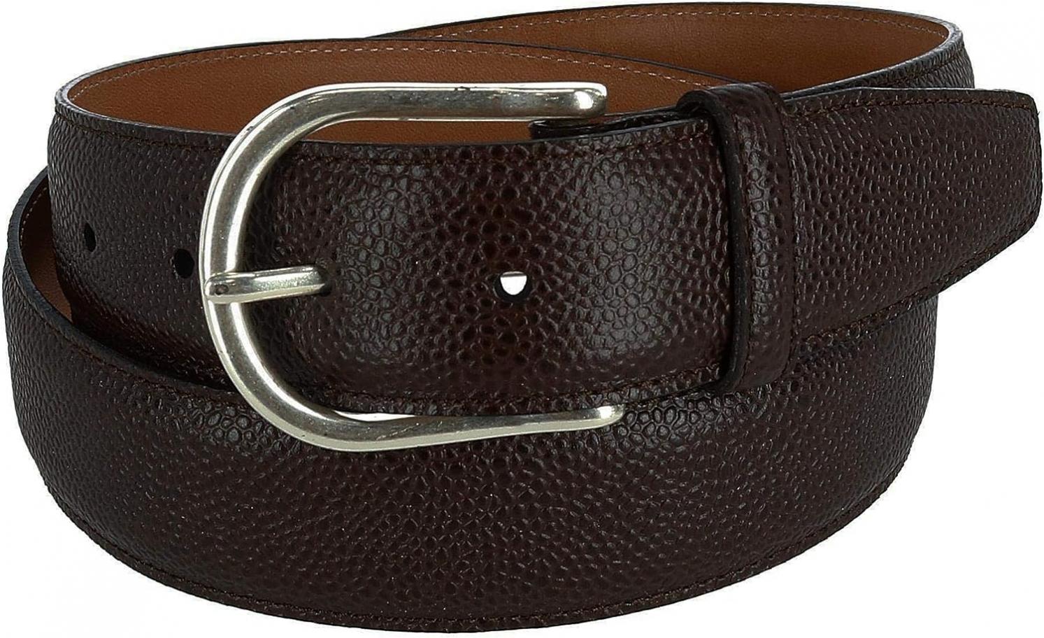 CrookhornDavis Men's Princeton Pebble Calfskin Leather Belt