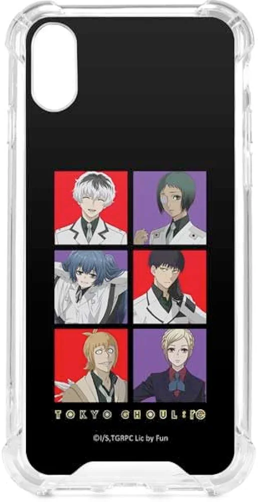 Skinit Clear Phone Case Compatible with iPhone Xs - Officially Licensed Tokyo Ghoul:re Character Tiles Design