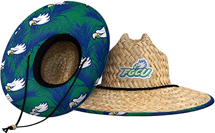 FOCO Men's NCAA College Team Logo Floral Straw Sun Hat