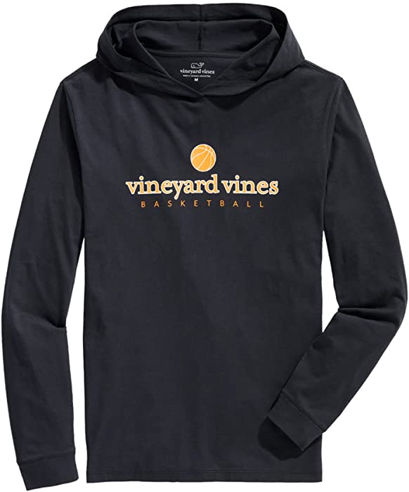 vineyard vines Men's Long-Sleeve Vv Basketball Hoodie T-Shirt