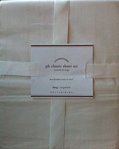 Pottery Barn Classic 400 Thread Count Sheet Set~King~*Ivory*~