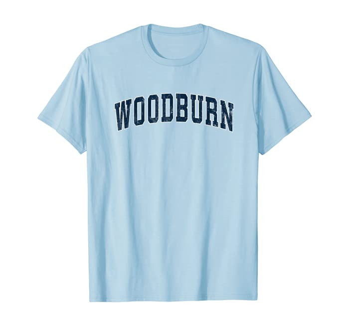 Woodburn Oregon OR Vintage Sports Design Navy Design T-Shirt