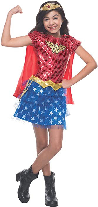Rubie's Costume DC Superheroes Wonder Woman Sequin Child Costume, Medium
