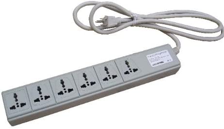 VCT USP600 - Universal Power Strip 6 Outlets 100V to 220V/250V and 3500 Watts Built-in Universal Surge Protector with Window Shutters and Circuit Breaker for Worldwide Use