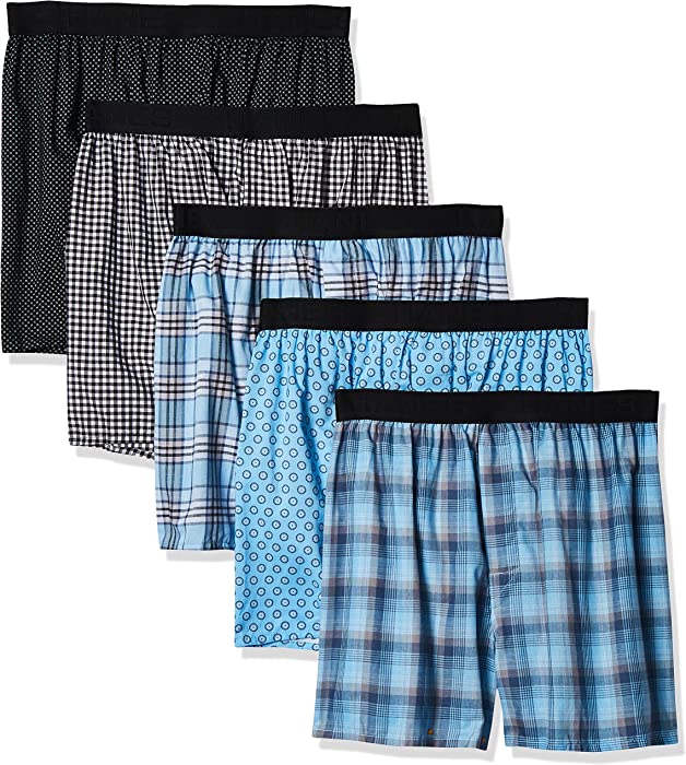 Hanes Ultimate Men's Yarn Dye Exposed Waistband Boxer-Multiple Packs and Colors