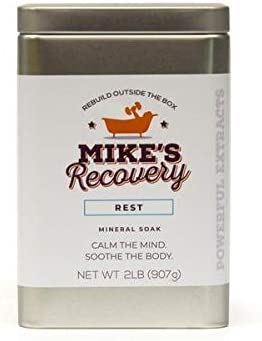 Mike's Recovery 2lb Classic Tin Mineral Soak- Bath Salt Muscle Restore - Mikes Recovery (Rest)