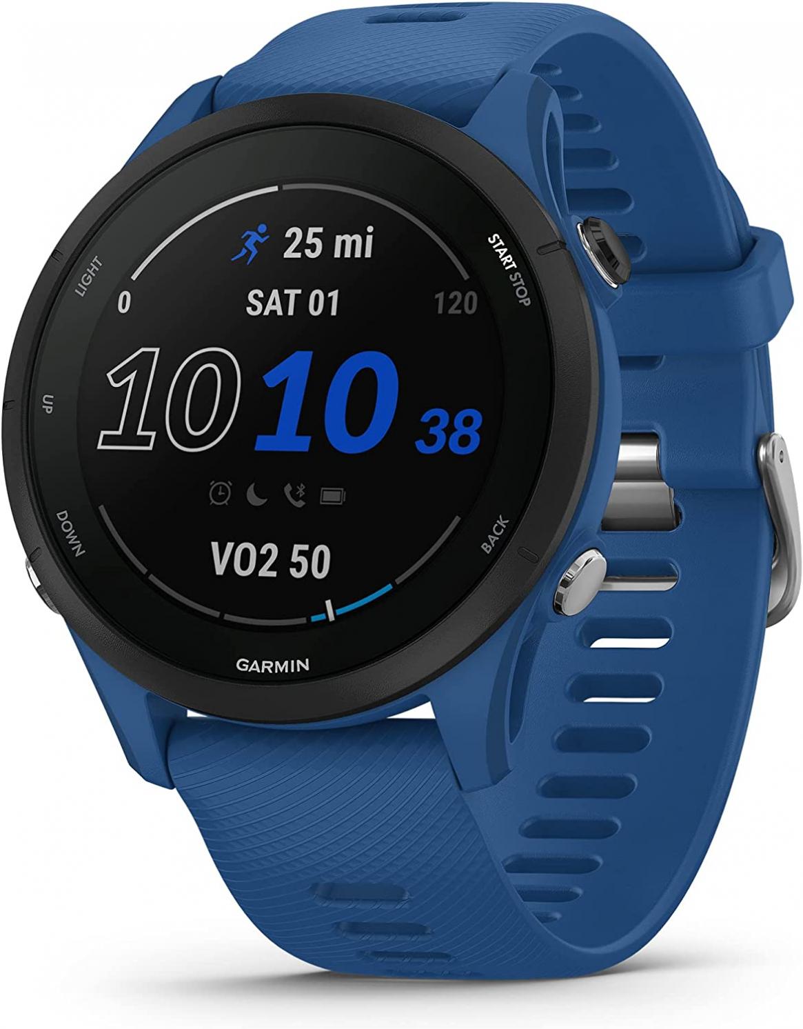 Garmin Forerunner® 255, GPS Running Smartwatch, Advanced Insights, Long-Lasting Battery, Tidal Blue