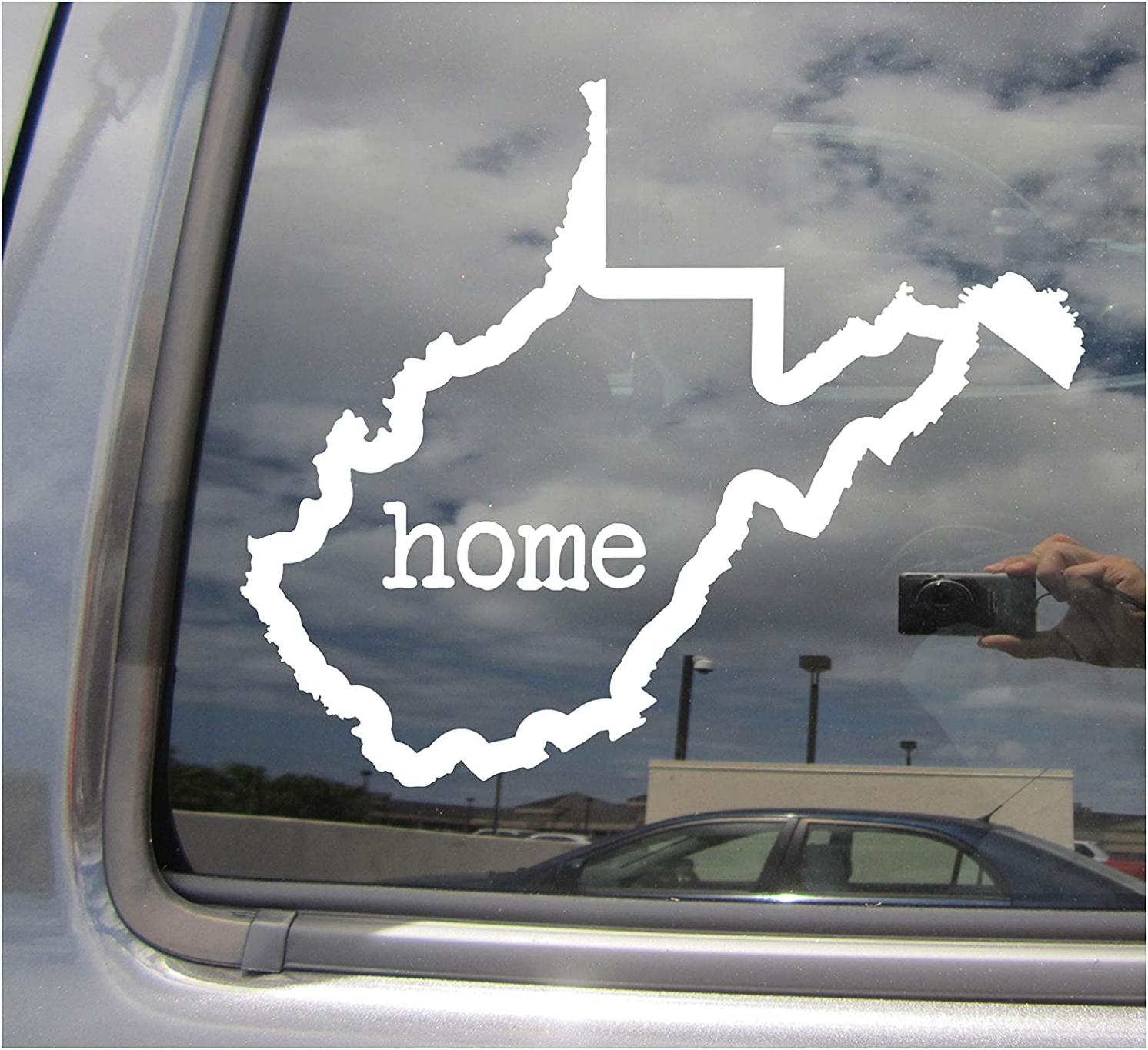 Right Now Decals West Virginia State Home Outline - WV Charleston USA America - Cars Trucks Moped Helmet Hard Hat Auto Automotive Craft Laptop Vinyl Decal Store Window Wall Sticker 07019