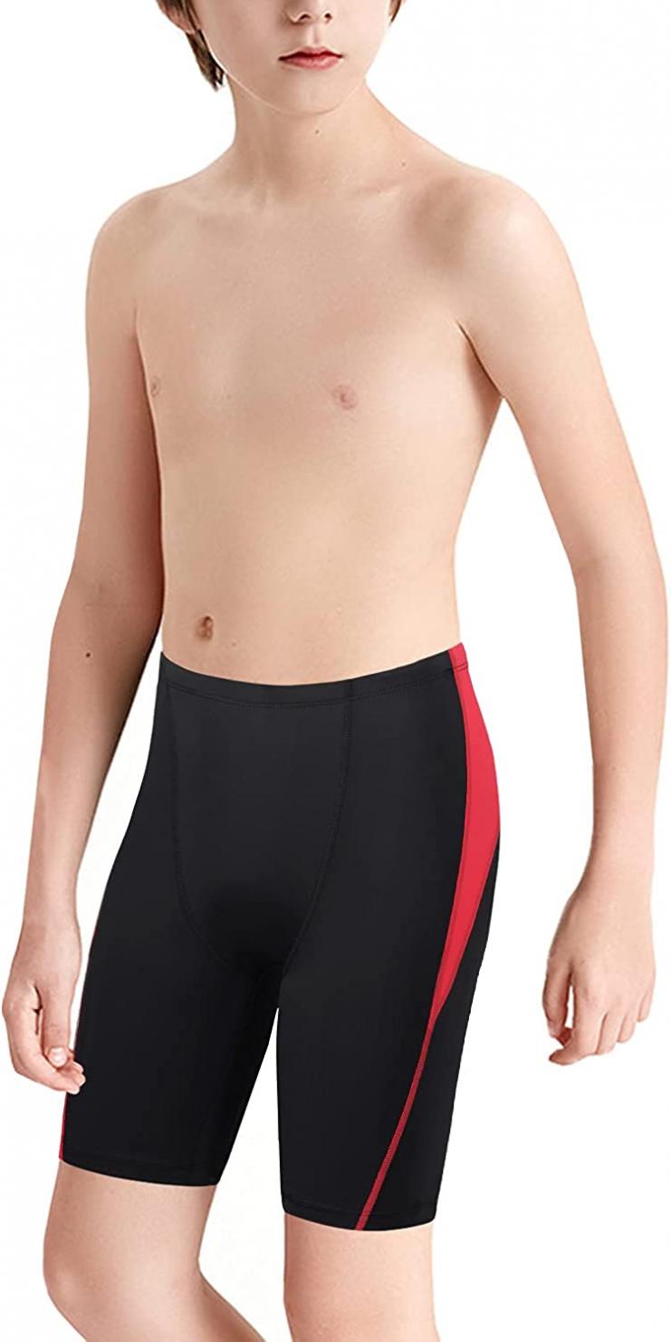 MIVEI Boys Swim Jammers - Youth Competitive Swim Racing Team Swimming Shorts Swimsuit Trunks Bathing Suit Quick Dry UPF 50+