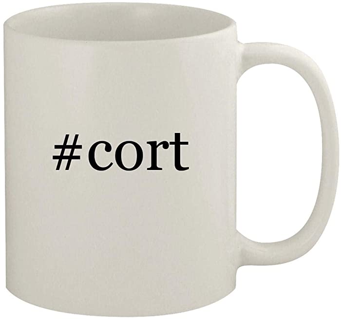 #cort - 11oz Ceramic White Coffee Mug, White