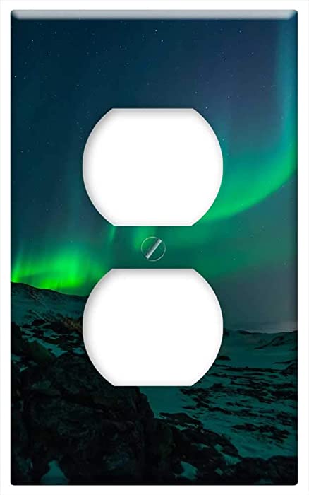 Switch Plate Outlet Cover - Northern Lights Aurora Borealis Northern Night Sky