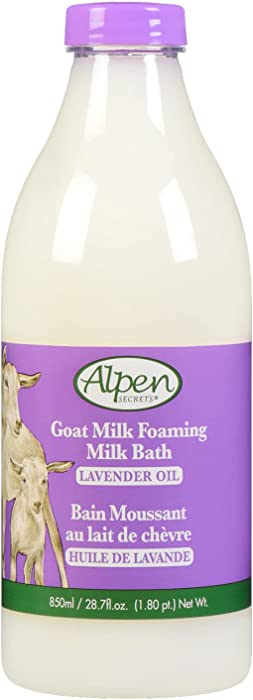 Alpen Secrets Goat Foaming Milk Bath with Lavender Oil, 28.7 Fl Oz, Pack of 2