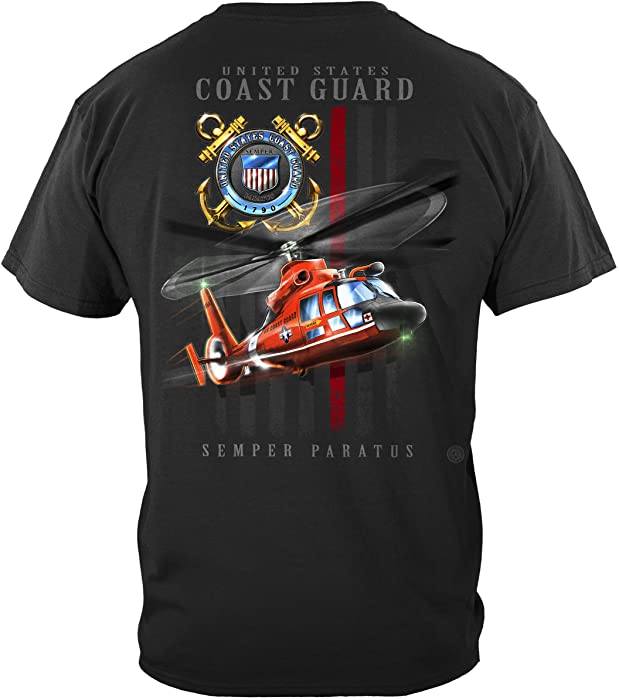 Coast Guard Coast Guard Patriotic Flag T-Shirt MM2447