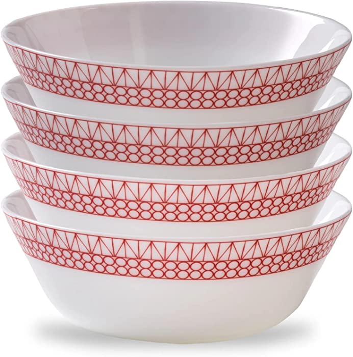 Corelle Everyday Expressions Graphic Stitch 18-oz Bowls, 4-pack