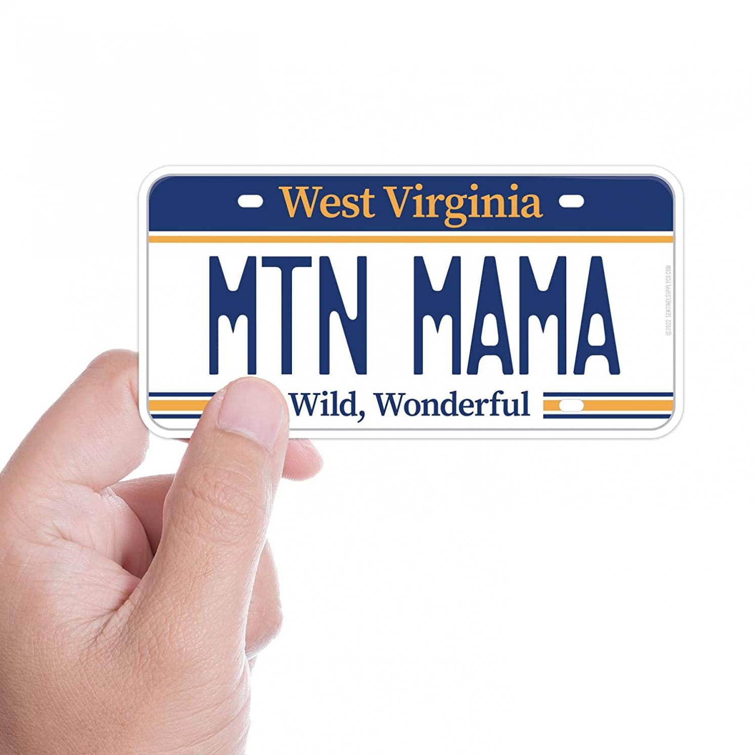 Mountain Mama Sticker, West Virginia Bumper Sticker for Car, Country Roads WV License Plate Decal for Hydroflask & Laptop, Country Music Quote