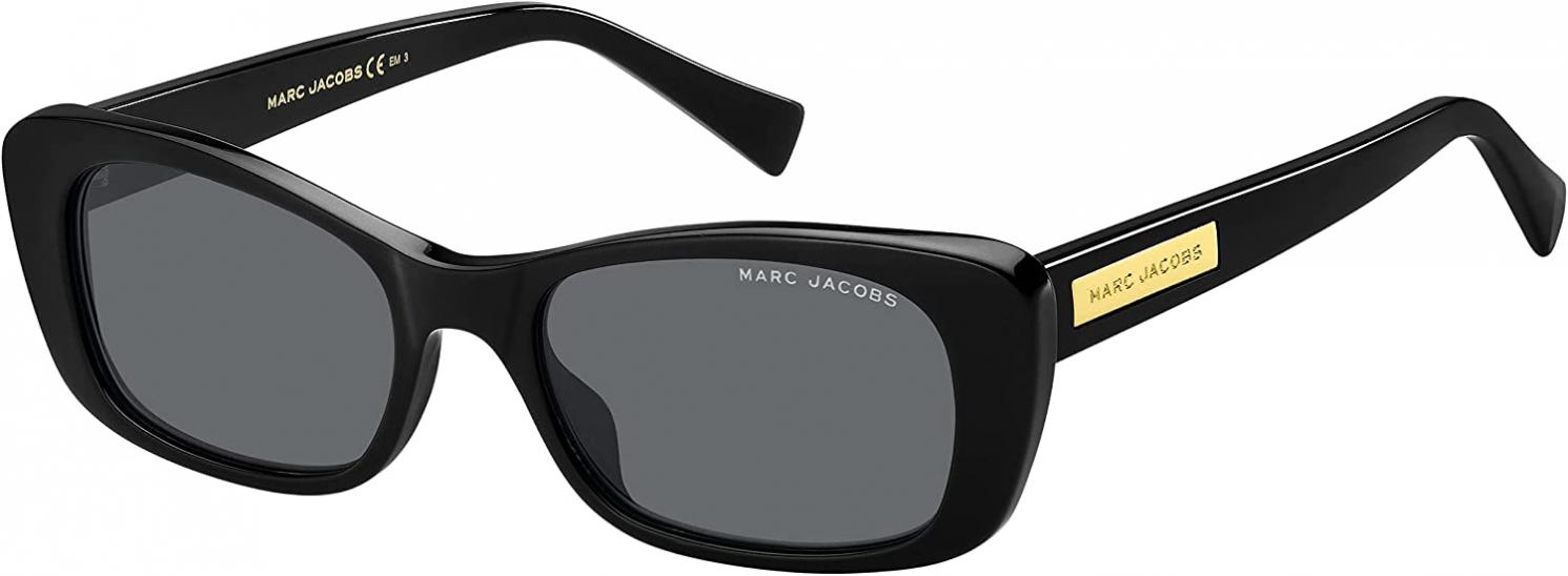 Marc Jacobs Women's Marc 422/S Rectangular Sunglasses, Black/Gray, 51mm, 18mm
