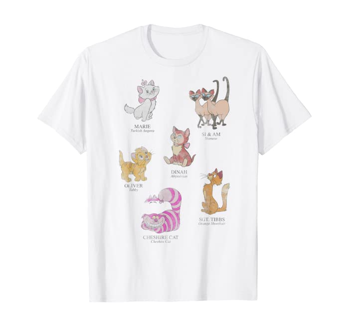 Disney Mickey And Friends Cat Names And Breeds T-Shirt