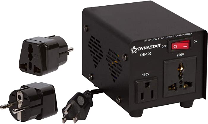 Dynastar Step Up & Step Down Voltage Converter and Transformer, 110-220 to 220-240 Volts; Heavy Duty, Extra Durable Lifetime Coil, 5-Year-Warranty, 100 Watts