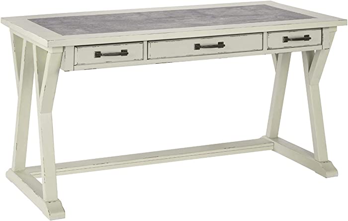 Signature Design by Ashley Jonileene Home Office Large Leg Desk White/Gray