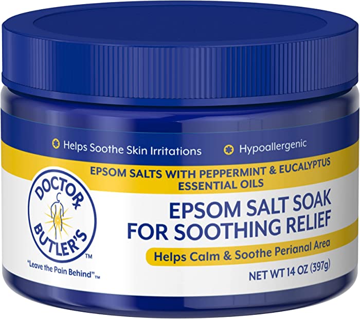 Doctor Butler’s Epsom Salt Soak – Sitz Bath Salts for Hemorrhoids Relief for Men and Women, Soothes and Provides Natural Pain Relief Associated with Hemorrhoids (14 oz)