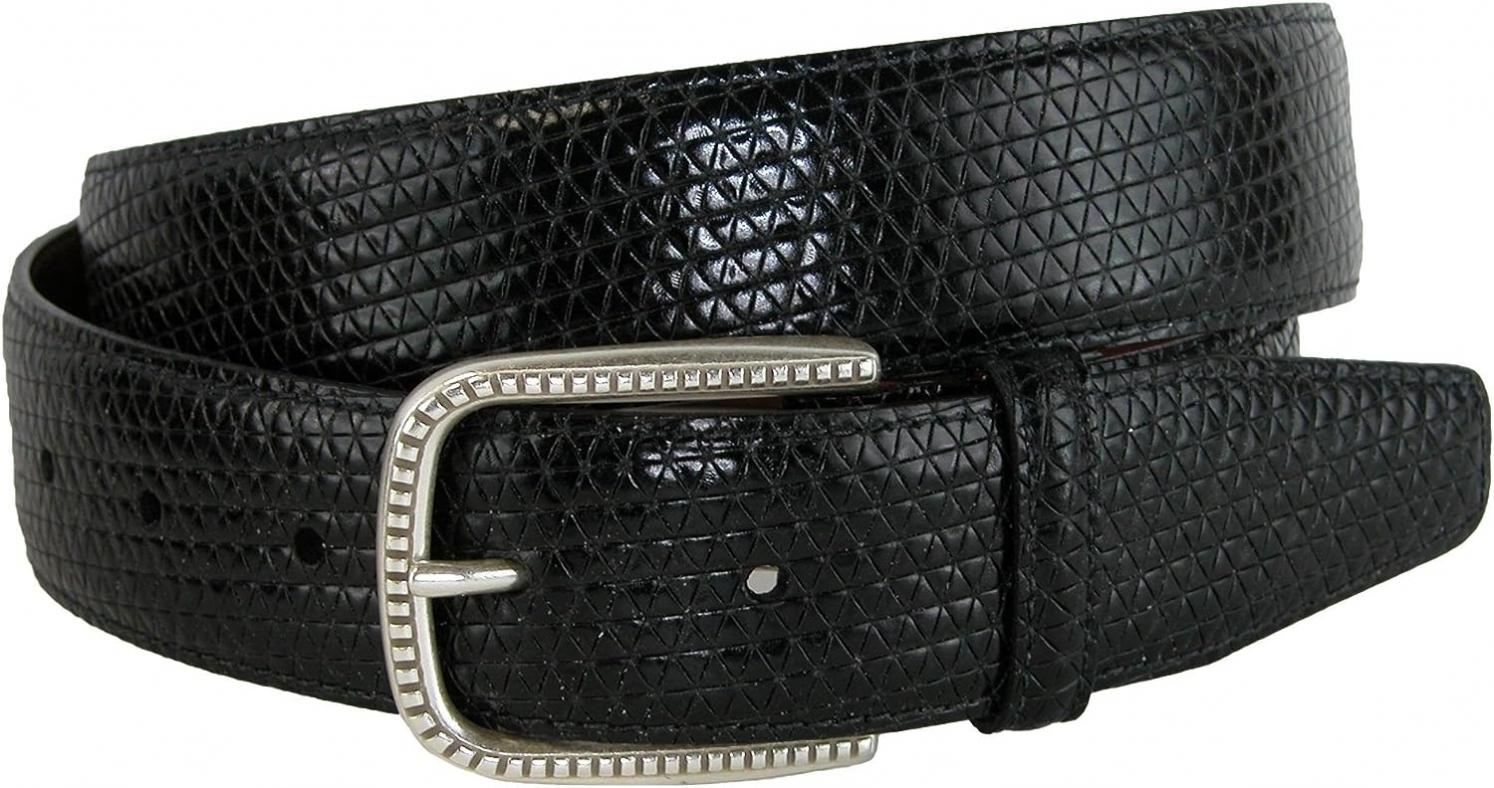 CrookhornDavis Dress Belt for Men, Calfskin Leather Accessories - (Triangle)