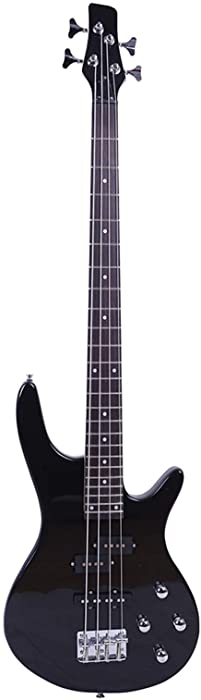 Exquisite Stylish IB Bass with Power Line and Wrench Tool Black - Beginner Kits, Stylish Bass Guitar, Premium Quality & Affordable Musical Instrument