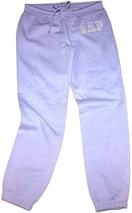 GAP Women's Lilac Purple Cropped Sweatpants with Elastic Hems