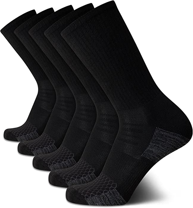 Van Heusen Men's Athletic Socks - Cushioned Crew Socks (5 Pack)