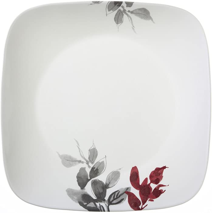 Corelle Square Kyoto Leaves 10-1/4" Dinner Plate