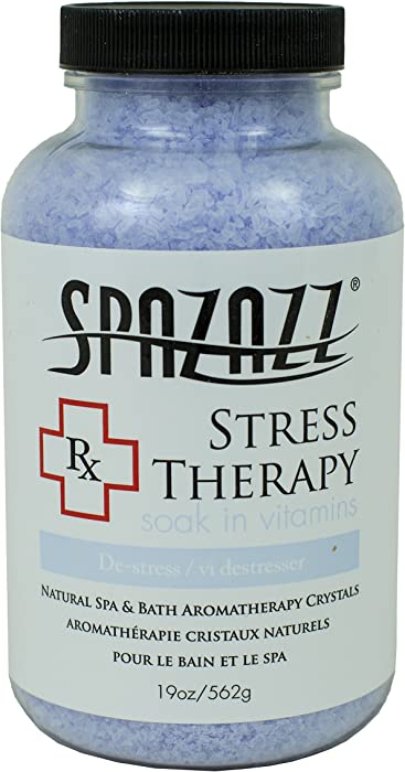 Spazazz SPZ-605 RX Therapy Crystals Container Bath Minerals, 19-Ounce, Stress Therapy De-Stress