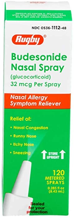 BUDESONIDE Nasal Spray, Budesonide (glucocorticoid) 32 mcg Per Spray, 8.43ML 120 Sprays