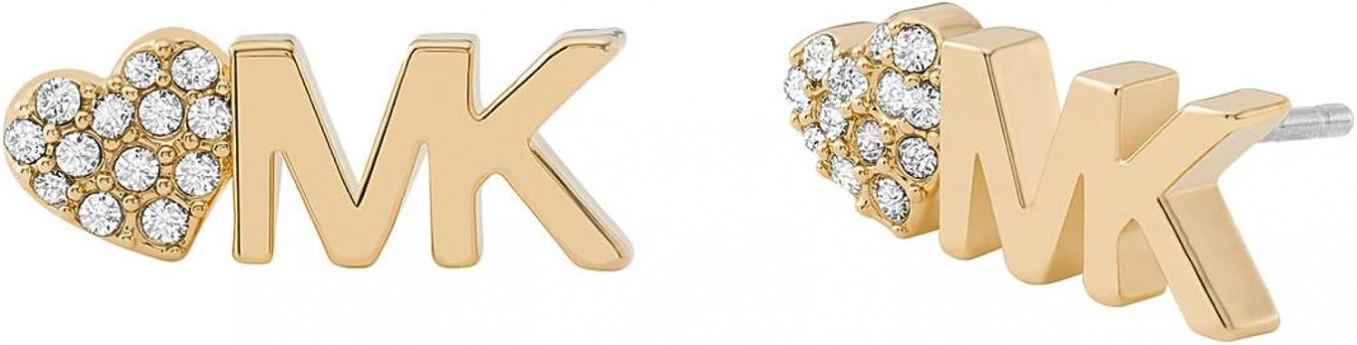 Michael Kors Stainless Steel Stud Earrings With Crystal Accents