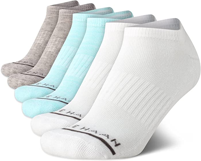 Cole Haan Women's Athletic Socks - Performance Cushion No Show Ankle Socks (6 Pack)