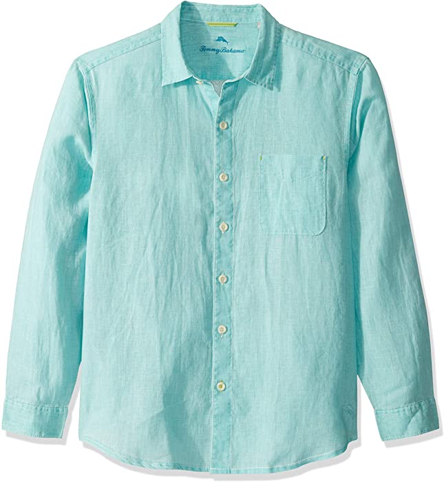 Tommy Bahama Men's Sea Glass Breezer Long Sleeve Shirt, Lawn Chair 2XL