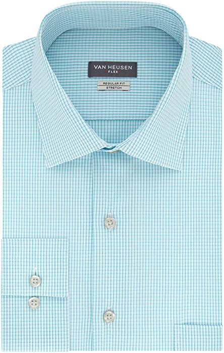 Van Heusen Men's Flex Regular Fit Spread Collar Dress Shirt