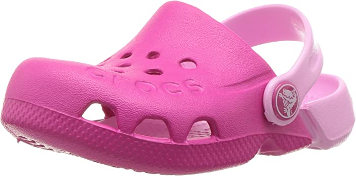Crocs Unisex-Child Electro Clogs, Candy Pink/Carnation, 6 Toddler