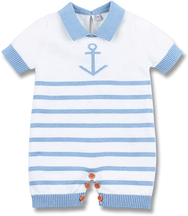 mimixiong Nautical Baby Boy Romper Toddler Navy Bodysuit Clothing