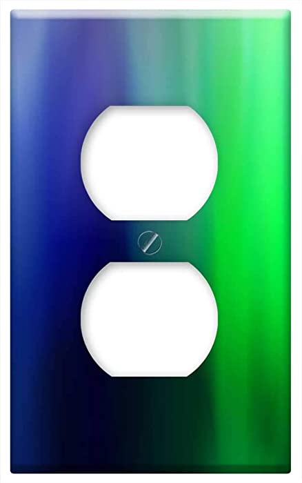 Switch Plate Outlet Cover - Aurora Colors Background Blue Green Abstract