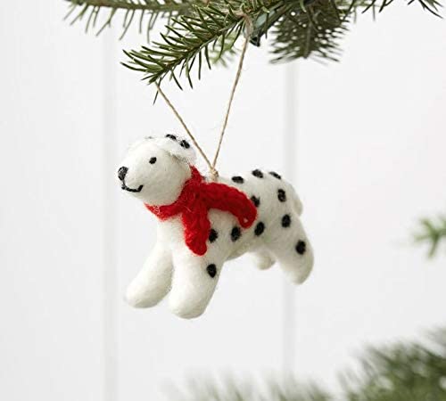Pottery Barn Dalmatian Felt Christmas Ornament, Small1 Each