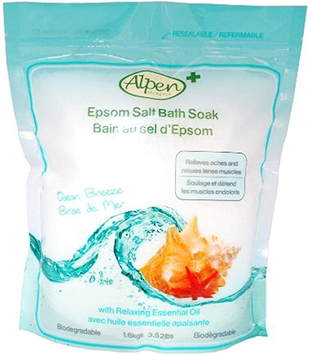 Alpen Secrets Epsom Bath Soak, Ocean Breeze, 56 Ounce