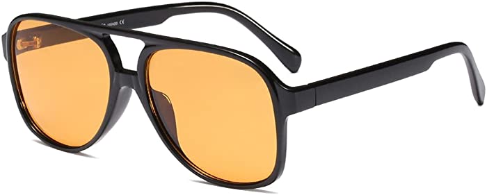 PAMIX Retro Trendy Aviator Sunglasses 70s Cool Oversized Vintage Unisex 100% UVA/UVB Protection