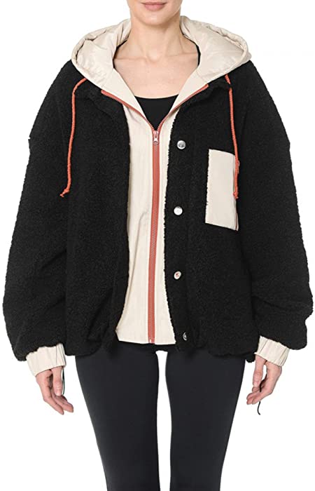 Ollie Arnes Women's Faux Fur Hooded Anorak Jacket, Quilted or Fur Lined Sherpa Down Parka - Regular and Plus Sizes