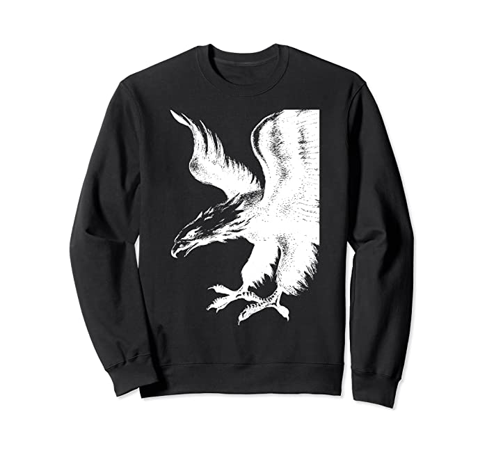American Patriot Eagle Black White Pullover Sweater