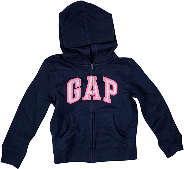 GAP Girls Zip up Fleece Arch Logo Hoodie