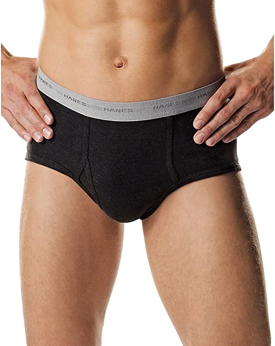Hanes Men's 6-Pack Exposed Waistband Mid-Rise Brief