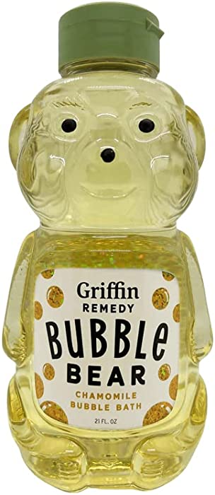 Griffin Remedy Bubble Bath Bear - All-Natural Relaxing Chamomile Essential Oils Aromatherapy and Organic MSM, Paraben Free, 21 fl oz